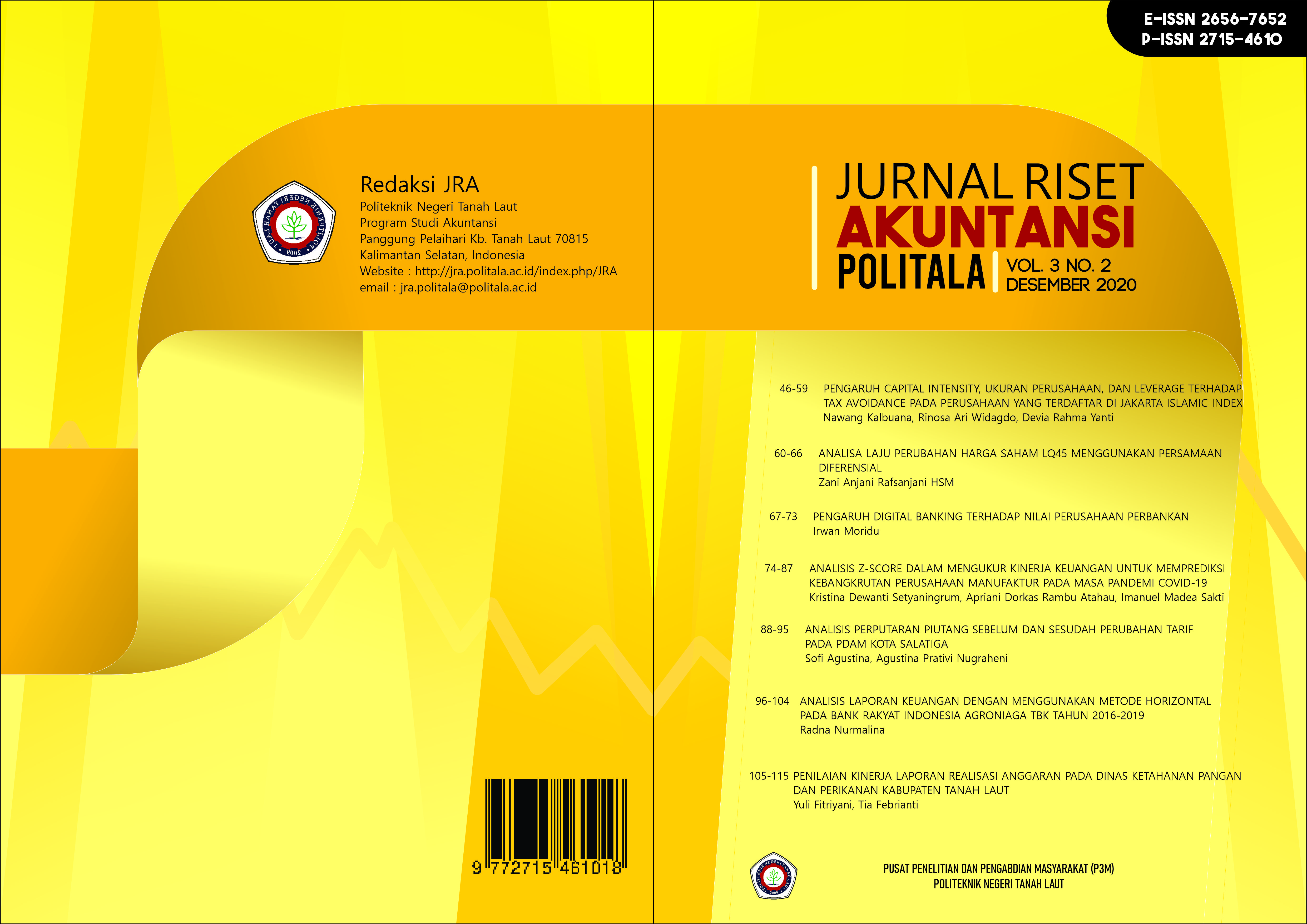 					View Vol. 3 No. 2 (2020): Jurnal Riset Akuntansi Politala
				